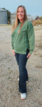 Load image into Gallery viewer, Dark Green &quot;Trina&quot; Sweatshirt by Zenana
